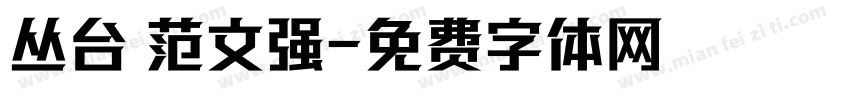 丛台 范文强字体转换